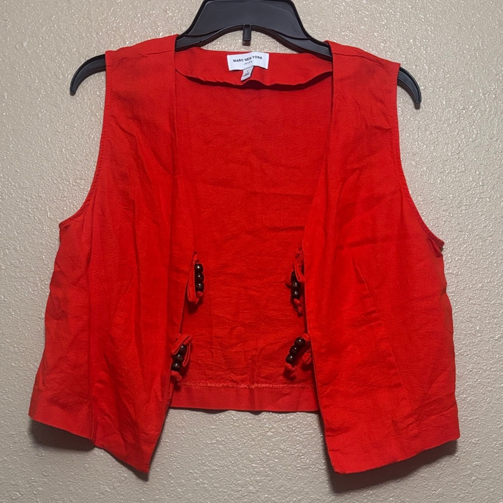 Marc New York Red Sleeveless Top